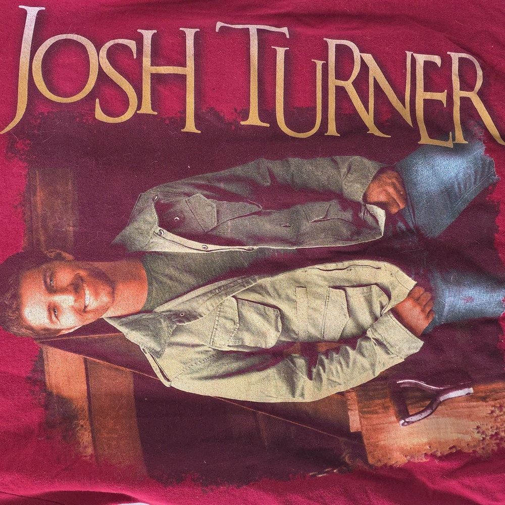 Country Josh Turner Concert Tour Maroon Tshirt - Picture 5 of 8